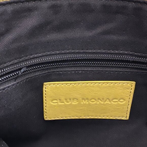 Club Monaco Yellow Buttery Soft Leather Clutch Purse Pouch Bag - Picture 2 of 3